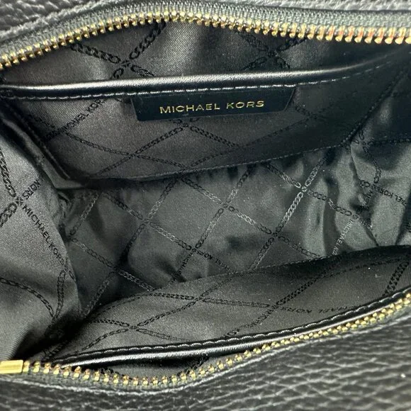 Michael Kors Small Black Pebbled Leather Kris Satchel - Picture 7 of 16